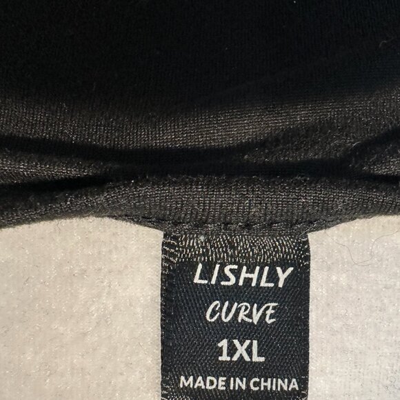 SHEIN CURVE Plus Floral Print Butterfly Sleeve Blouse SIZE 1XL Sheer Floral Arms - Picture 7 of 8